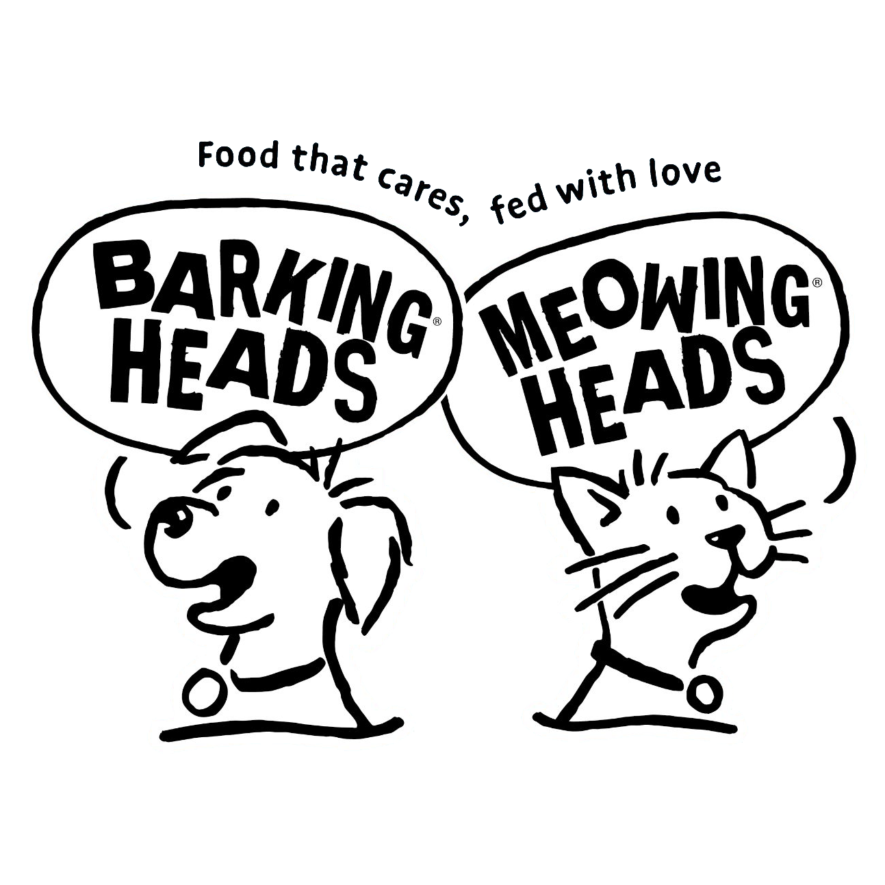 Barking Heads and Meowing Heads logo