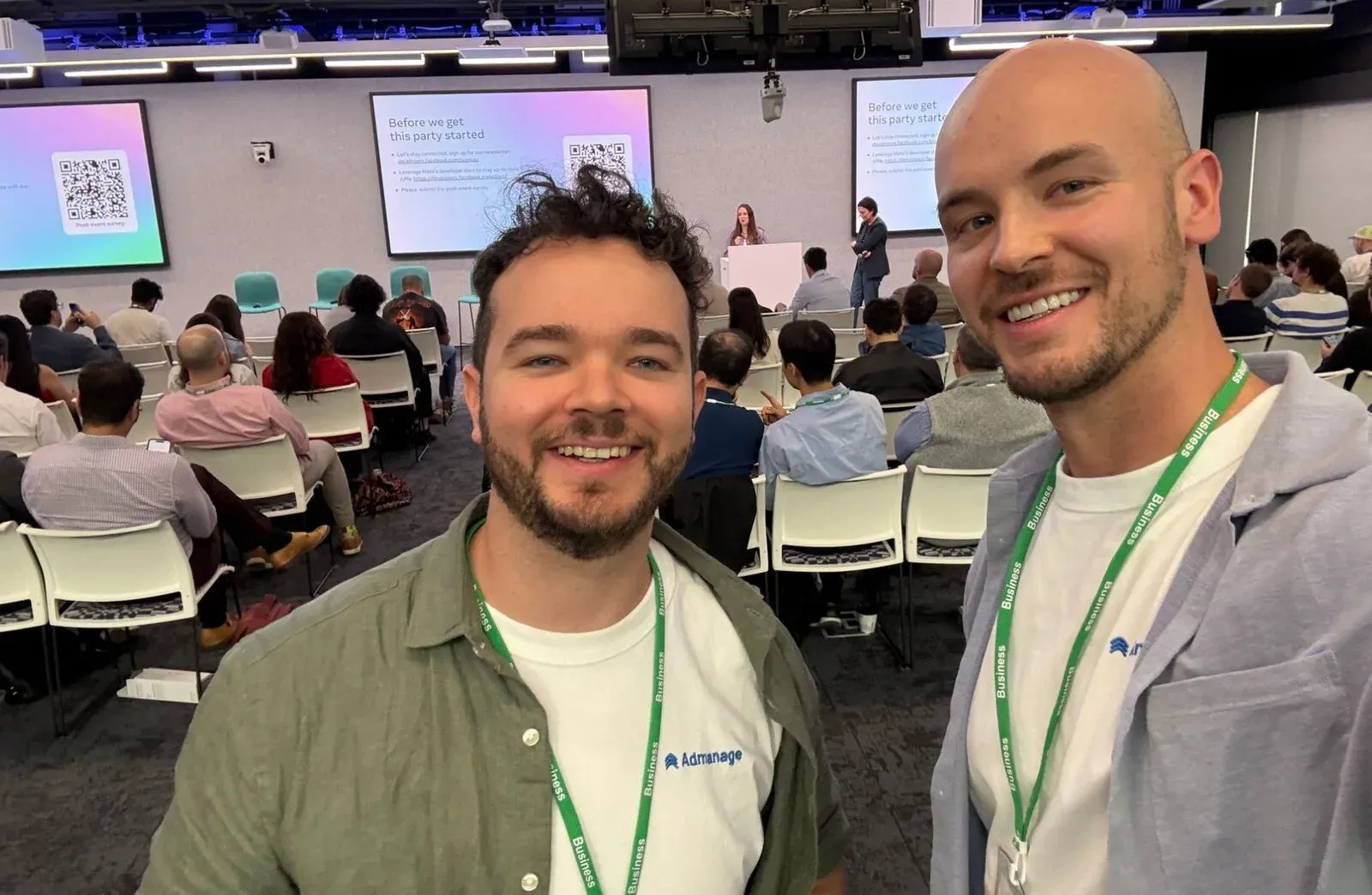 With Raphael from the AdManage team before the panel.