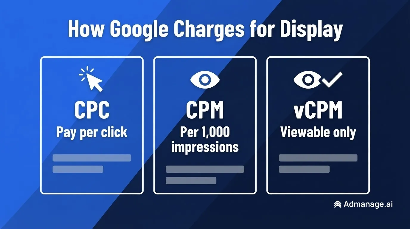 How Google charges for display ads: CPC vs CPM vs viewable CPM
