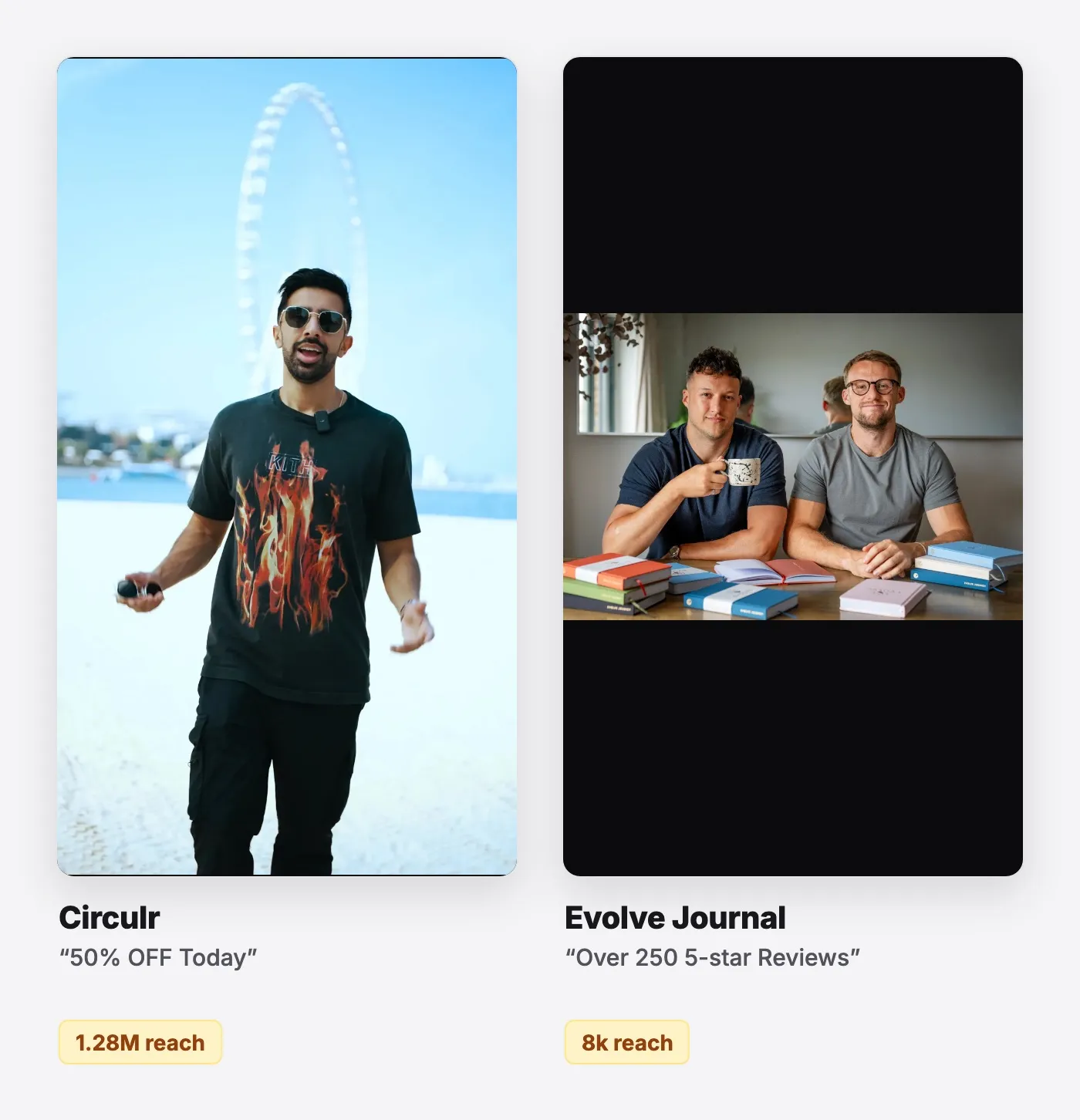 The founder video: Black Friday ad examples from Circulr and Evolve Journal. See them all on the free board.